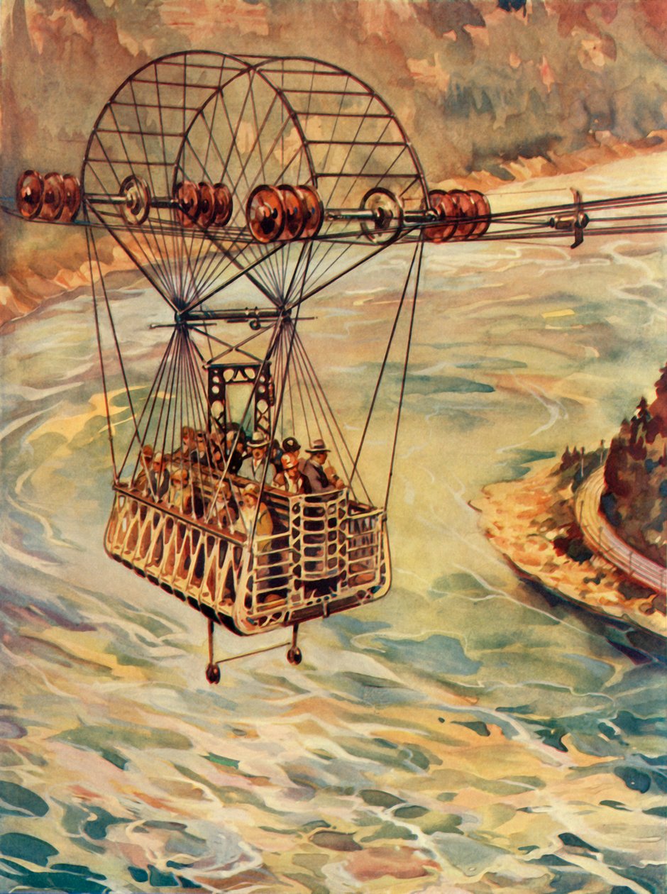 Traversée des chutes du Niagara en téléphérique, c1930 - Unbekannt