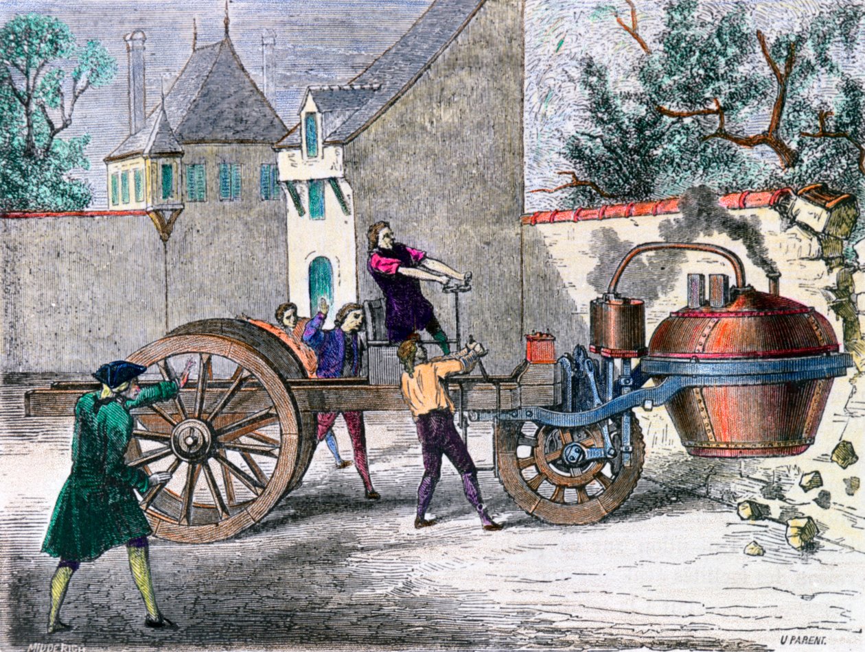Le chariot à vapeur de Cugnot, 19e siècle - Unbekannt