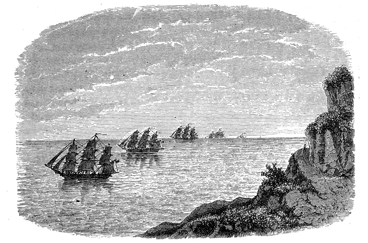 Courbure de la Terre, vers 1880 - Unbekannt