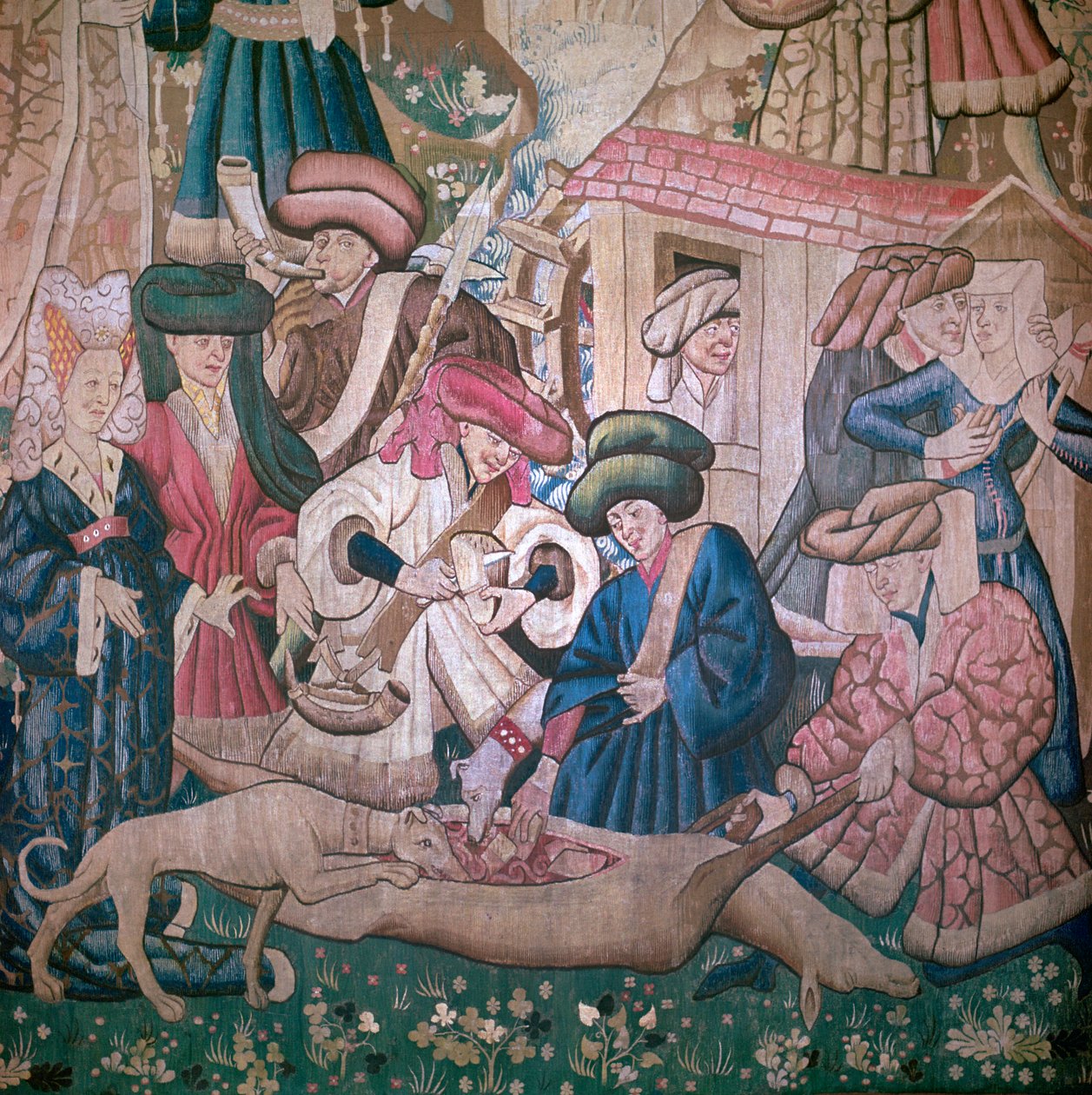 Détail des tapisseries de chasse du Devonshire, 15ème siècle - Unbekannt