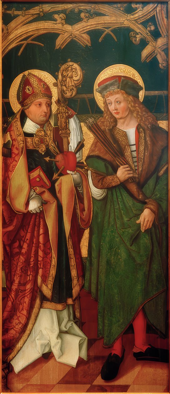 Les saints Augustin et Sébastien - Unbekannt