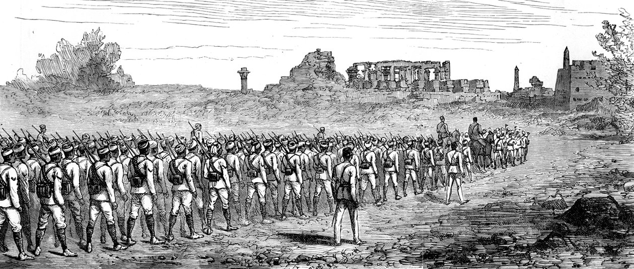 Troupes égyptiennes à Karnak, Égypte, 1889 - Unbekannt