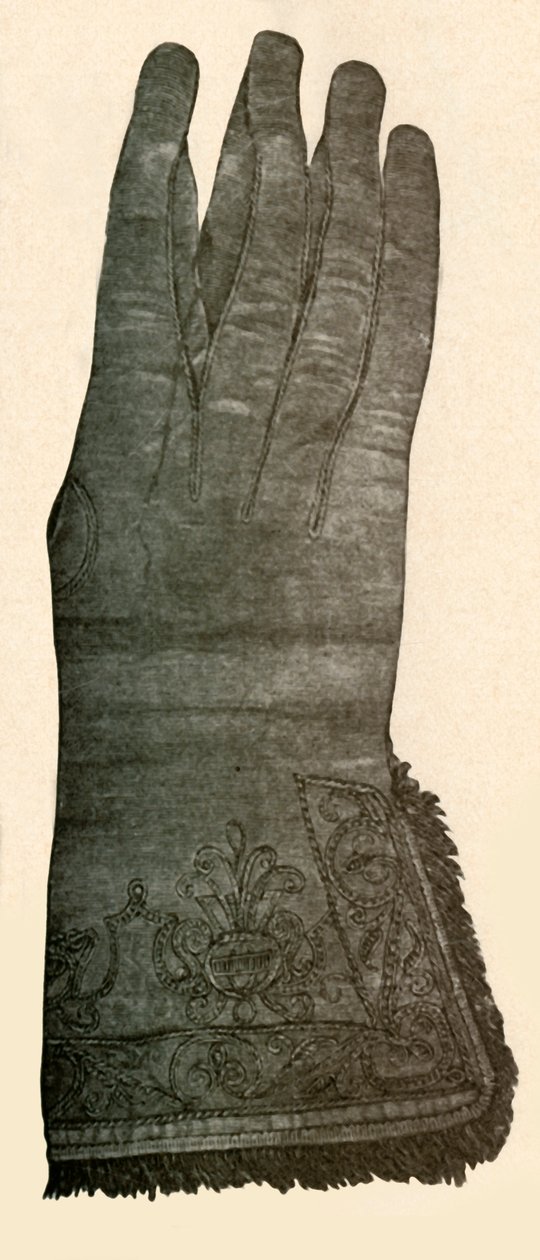 Gant brodé, 17e siècle, 1937 - Unbekannt