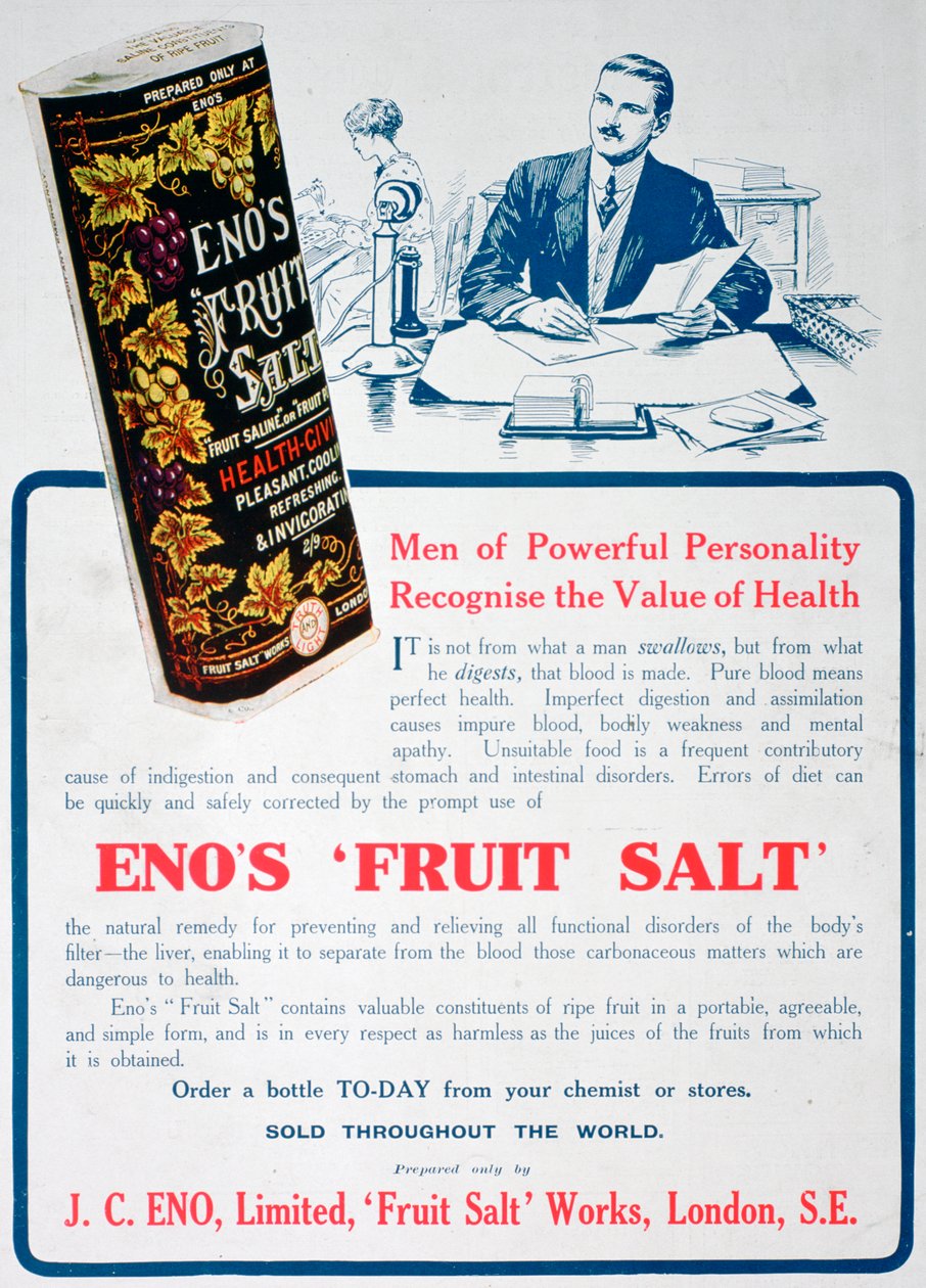 Publicité pour le sel de fruits Enos, 1915 - Unbekannt