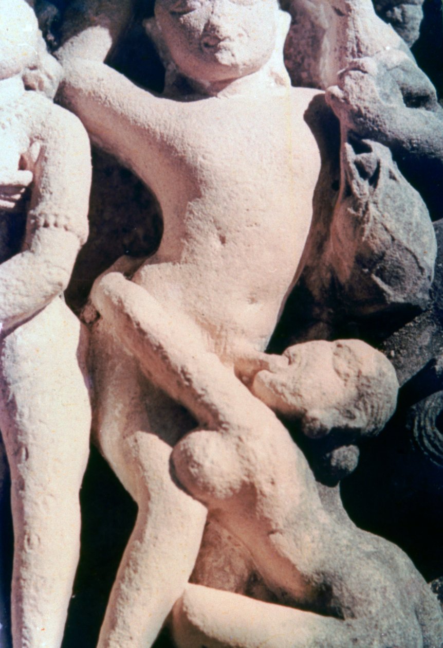 Sculpture érotique, Khajuraho, Inde - Unbekannt