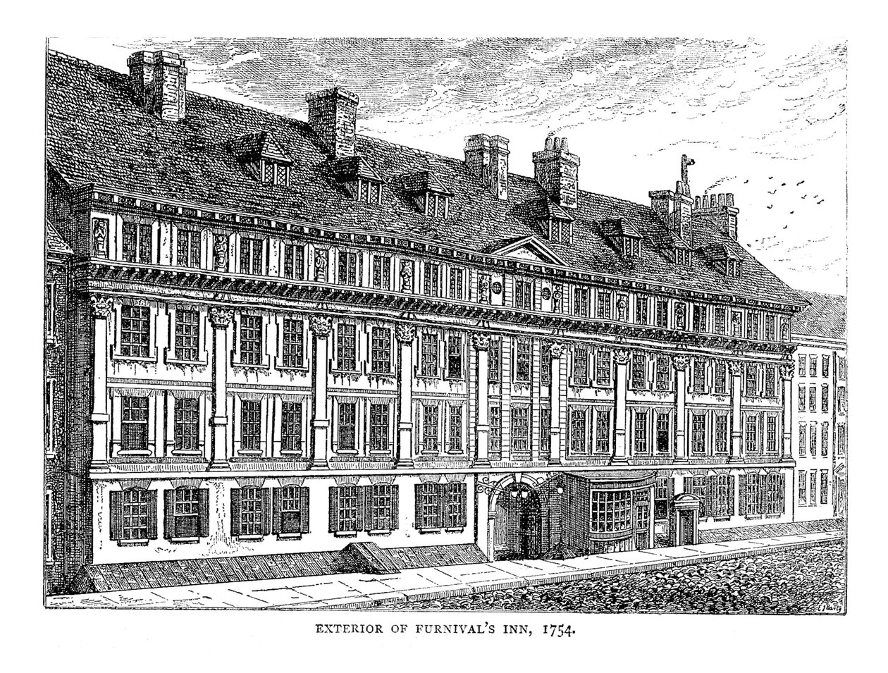 Extérieur de Furnivals Inn, 1754 - Unbekannt