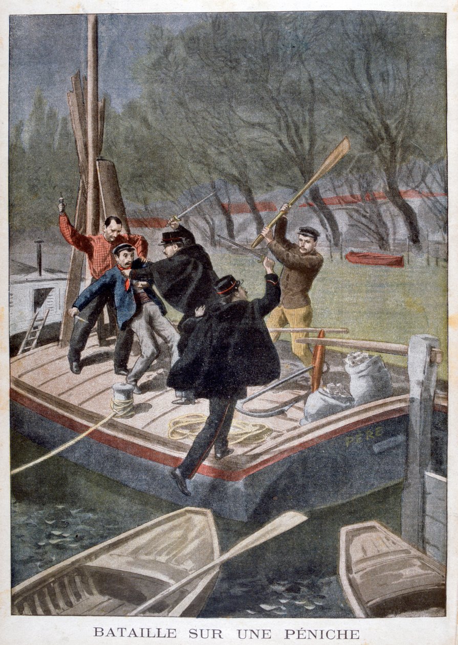 Combat sur une barge, 1902 - Unbekannt