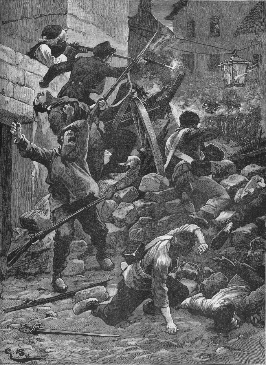 Combats aux barricades à Paris, 1848 - Unbekannt