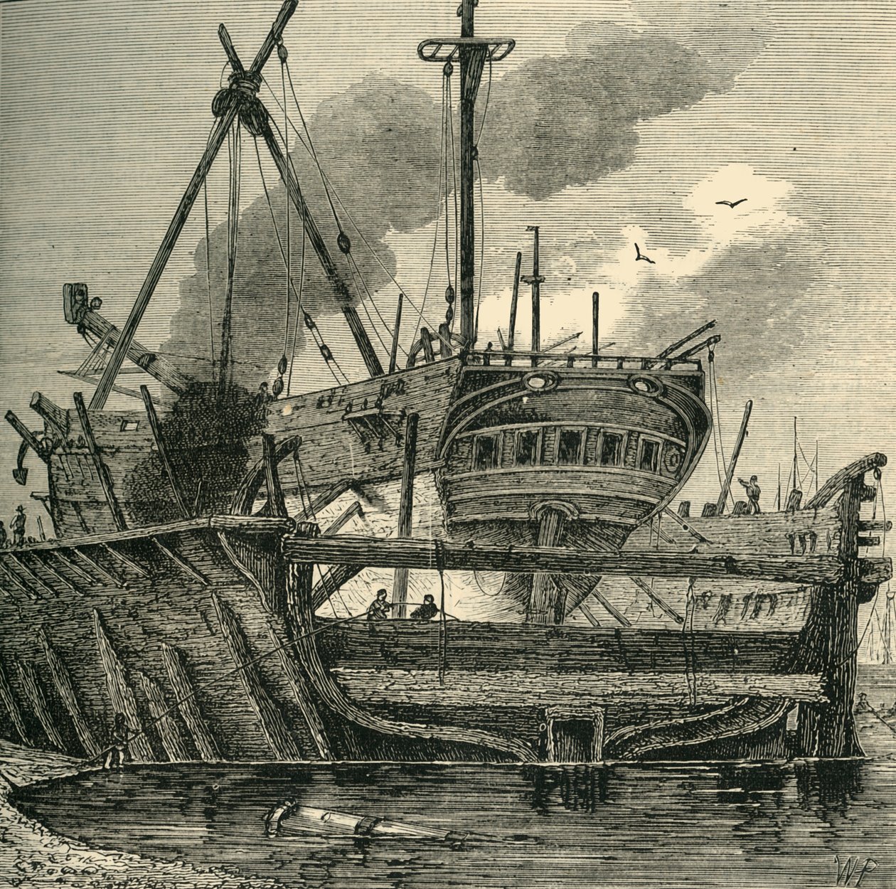 Dock flottant, Deptford 1820, vers 1878 - Unbekannt