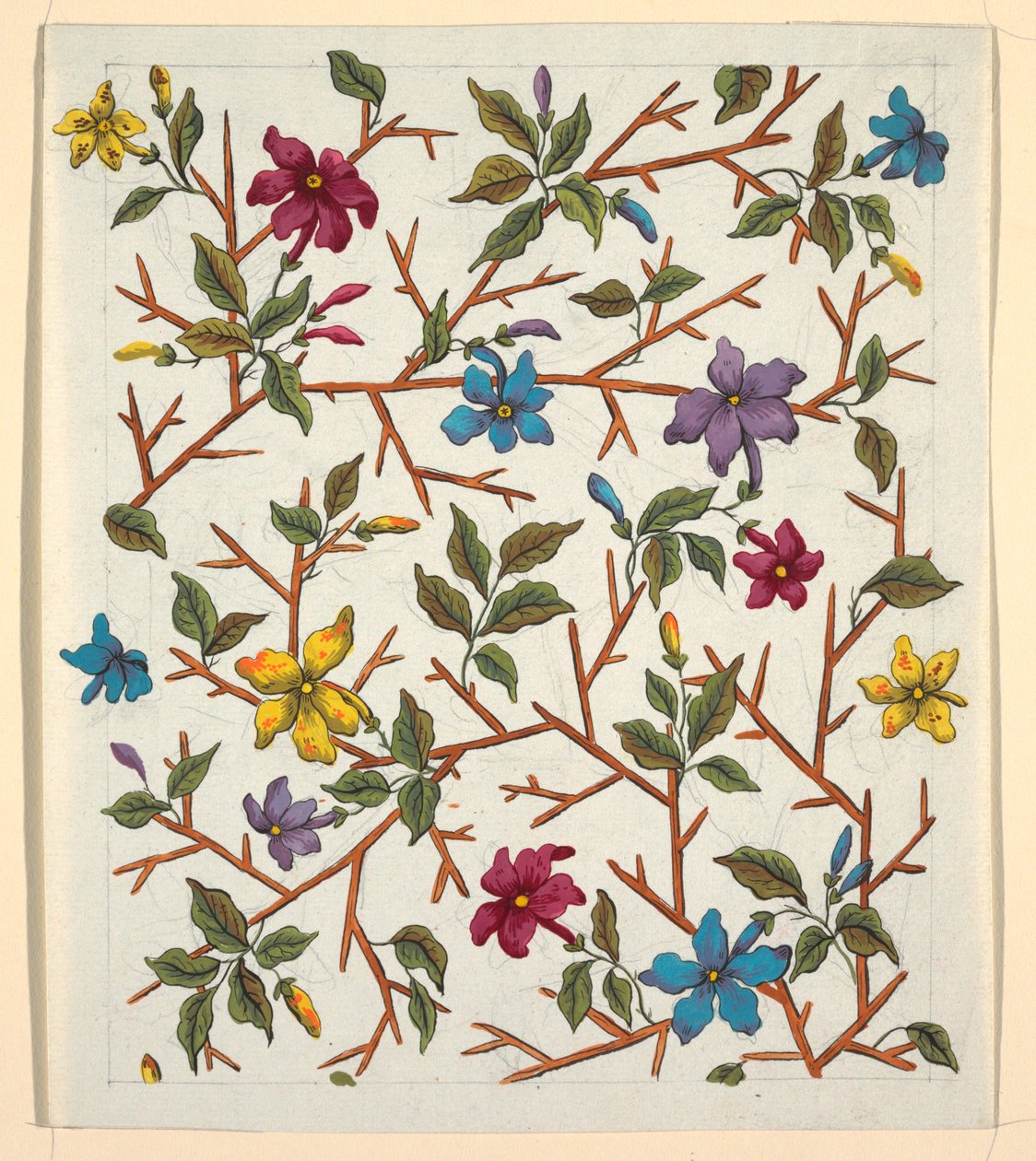 Conception Florale pour Textile Imprimé - Unbekannt