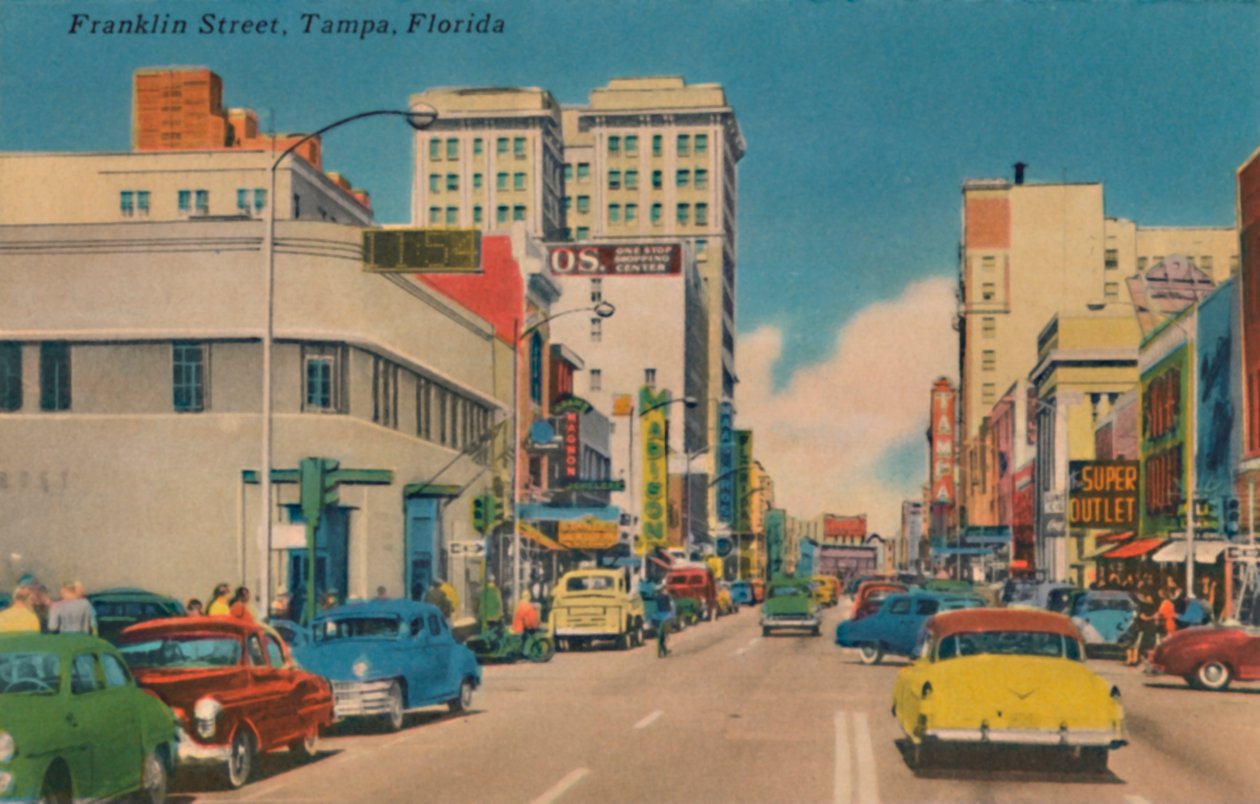 Rue Franklin, Tampa, Floride, vers 1940 - Unbekannt