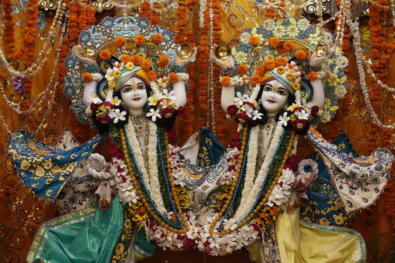 Murthis de Gaura Nitai dans le temple Krishna-Balaram, Vrindavan, Inde - Unbekannt
