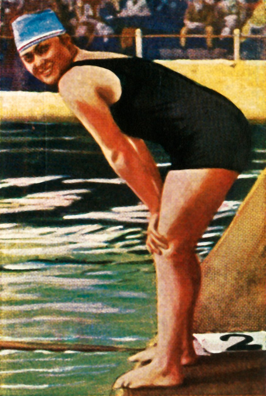 Nageuse allemande Hilde Schrader, 1928 - Unbekannt