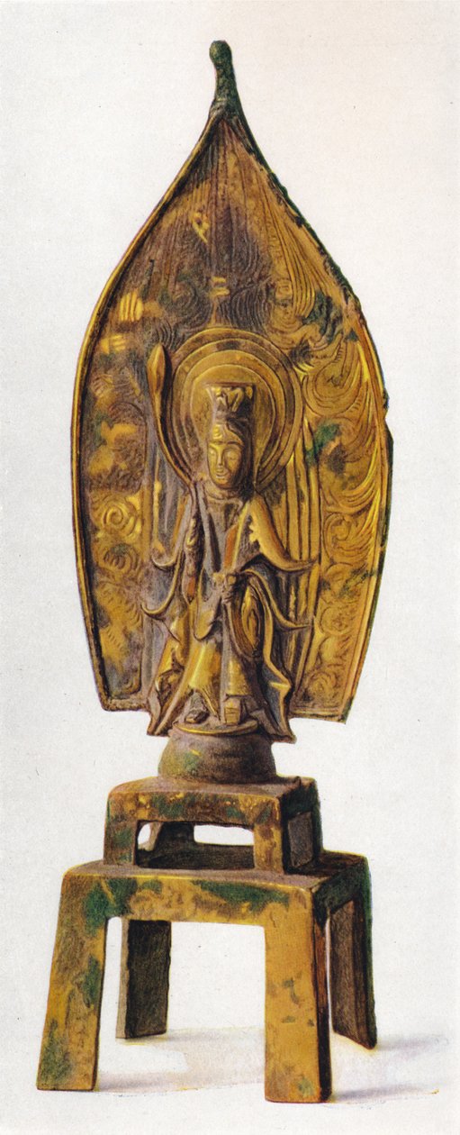 Figure en bronze doré de Kuan-Yin, 334 AD, 1936 - Unbekannt