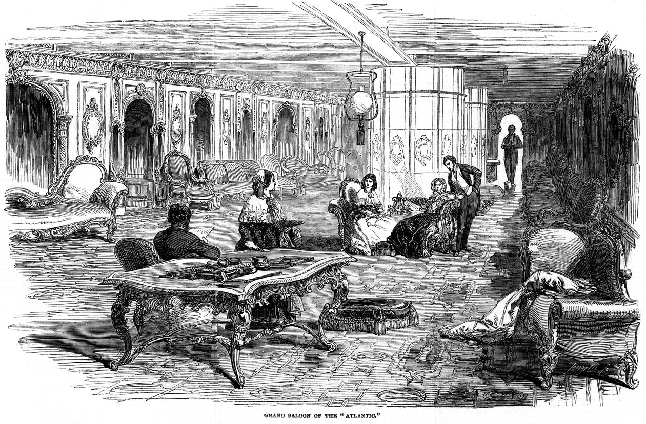 Grand salon du paquebot Atlantic, 1850 - Unbekannt