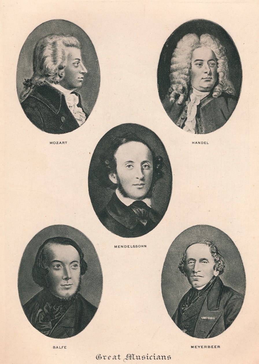 Grands Musiciens - Planche IV, 1895 - Unbekannt