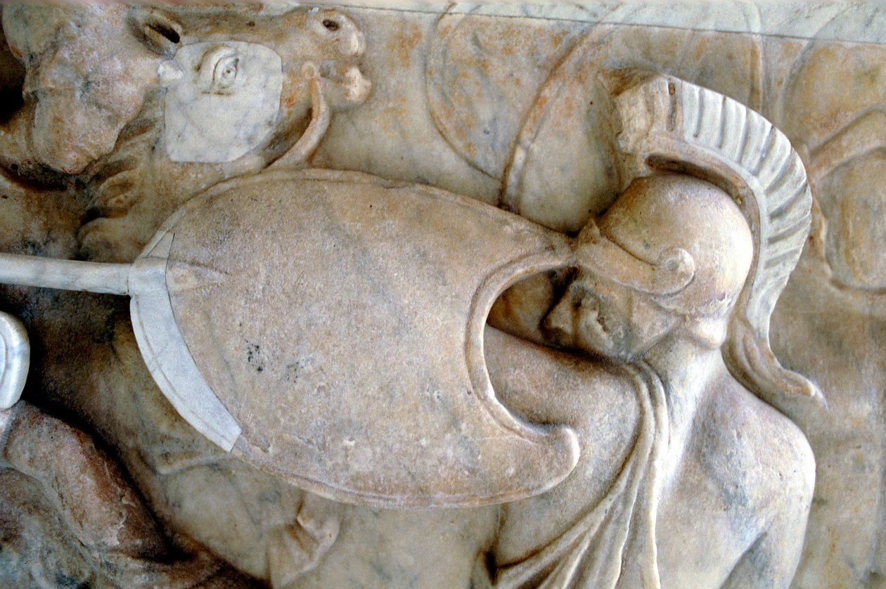 Hoplite grec en bataille contre les Amazones, 30 av. J.-C.-200 apr. J.-C. - Unbekannt