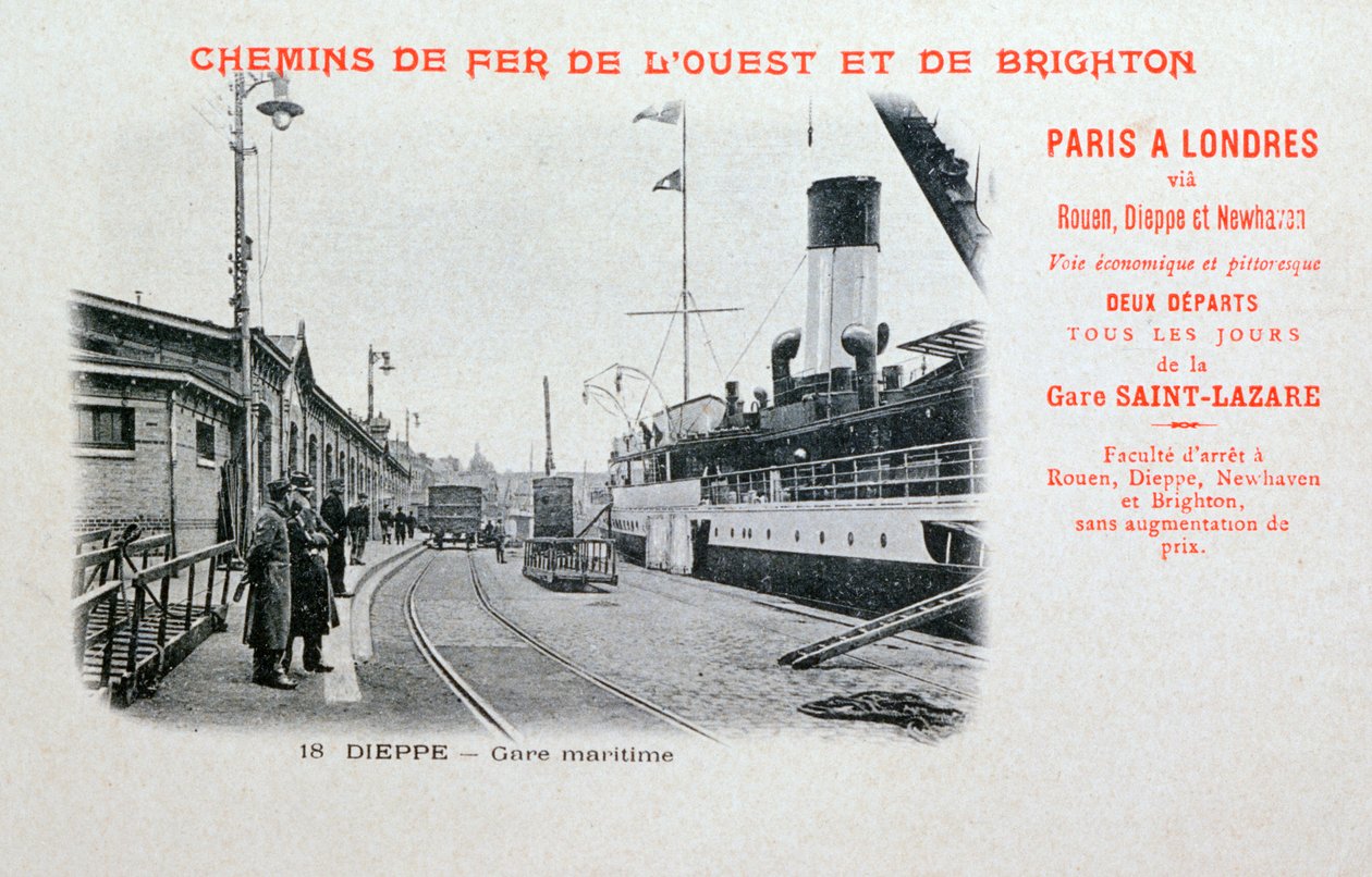 Gare maritime, Dieppe, vers 1900 - Unbekannt