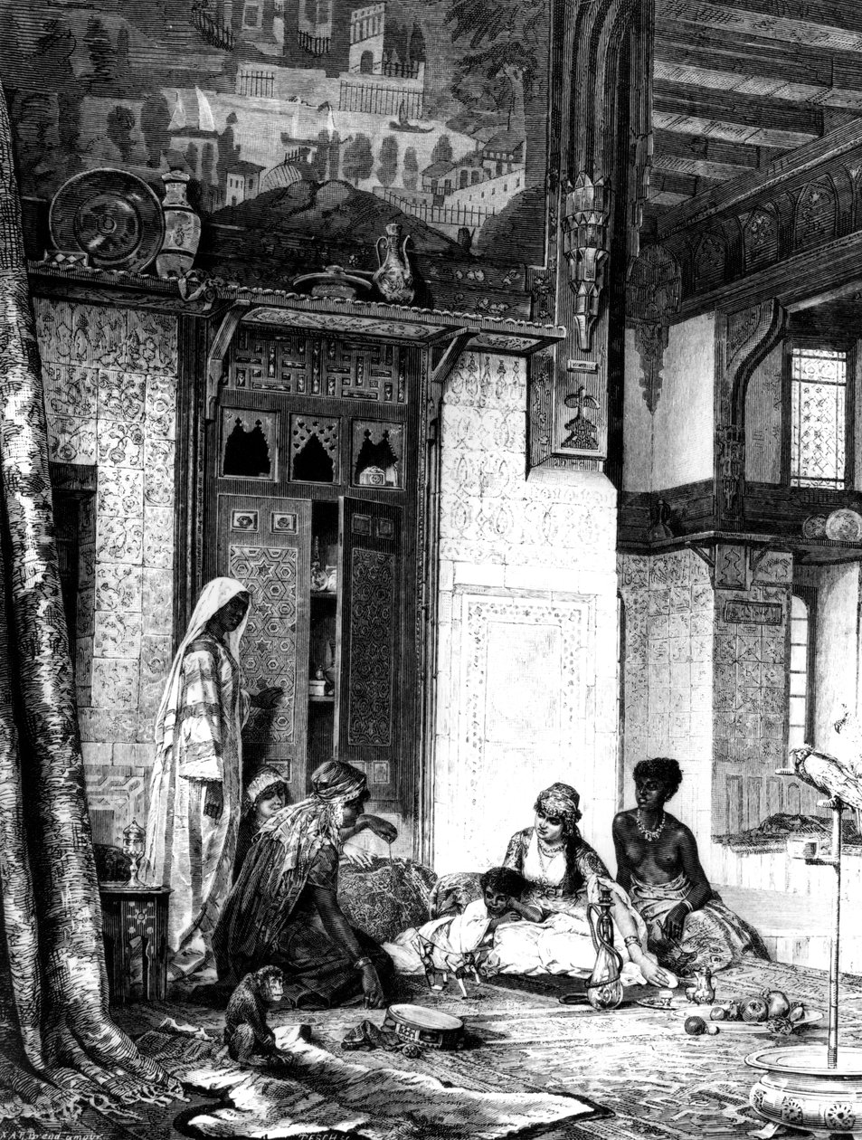 Harem dans un manoir de calife, 1880 - Unbekannt