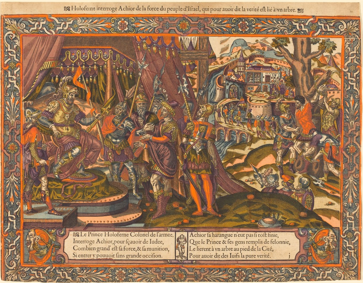Holopherne interrogeant Achior, vers 1575 - Unbekannt