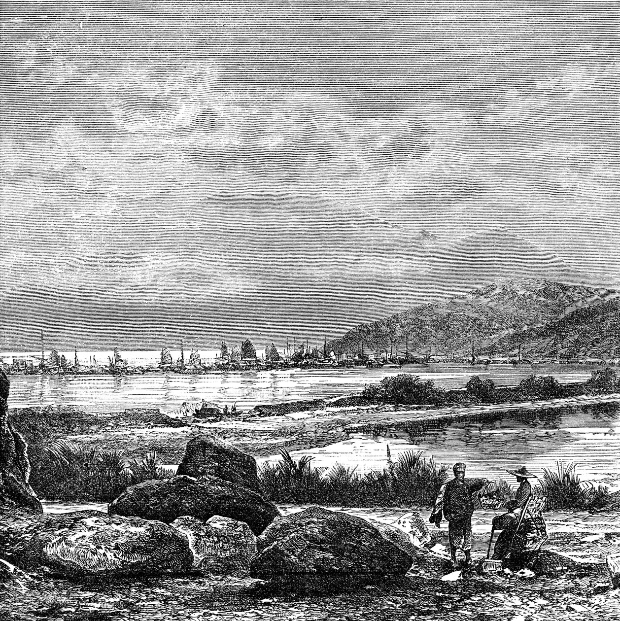 Hong Kong, vue de Kowloon, vers 1890 - Unbekannt