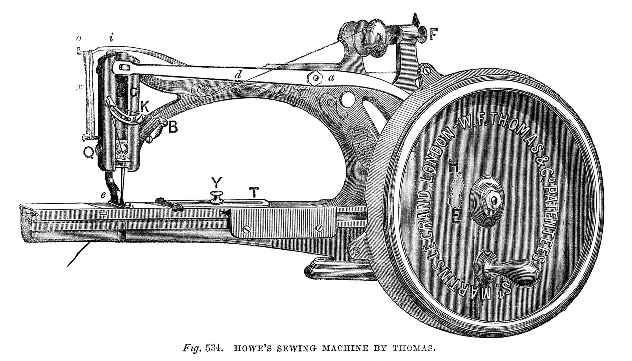 Machine à coudre Howes, par Thomas, 1866 - Unbekannt