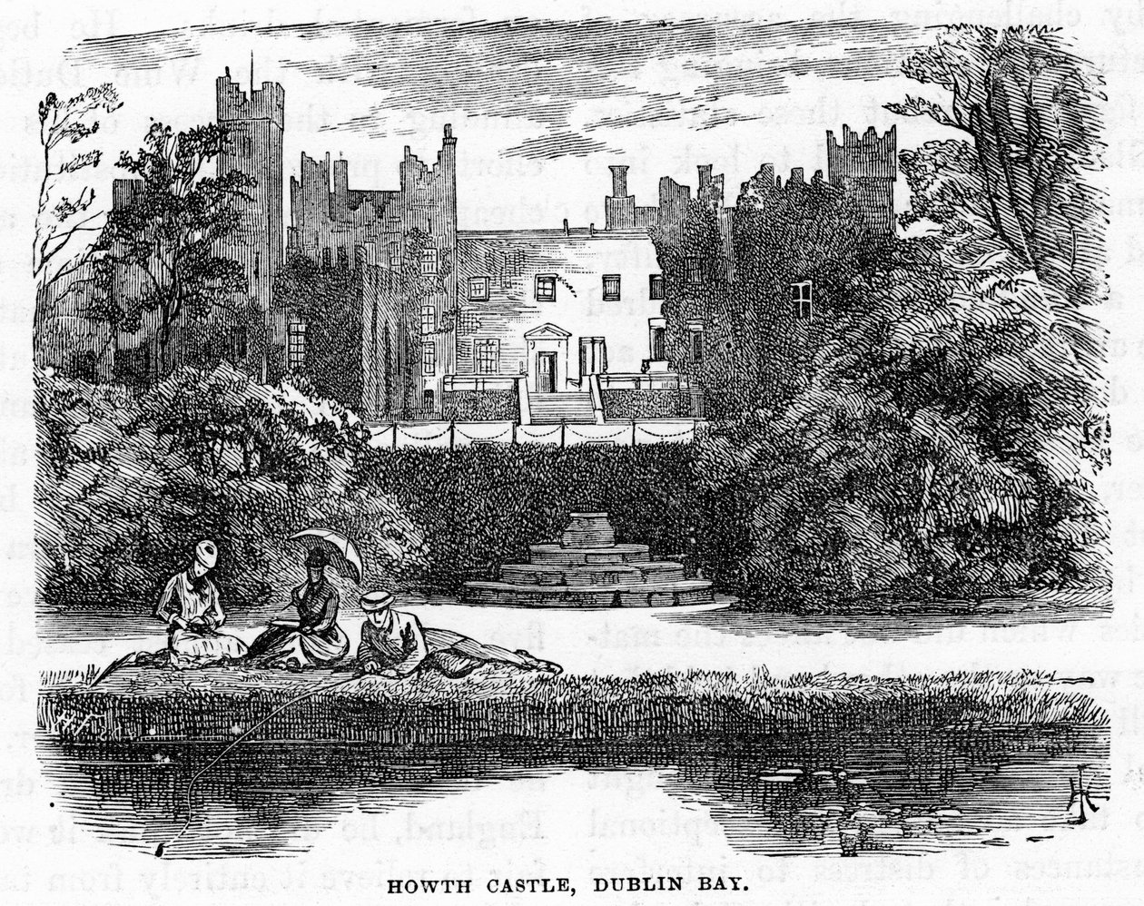 Château de Howth, baie de Dublin, 19ème siècle - Unbekannt