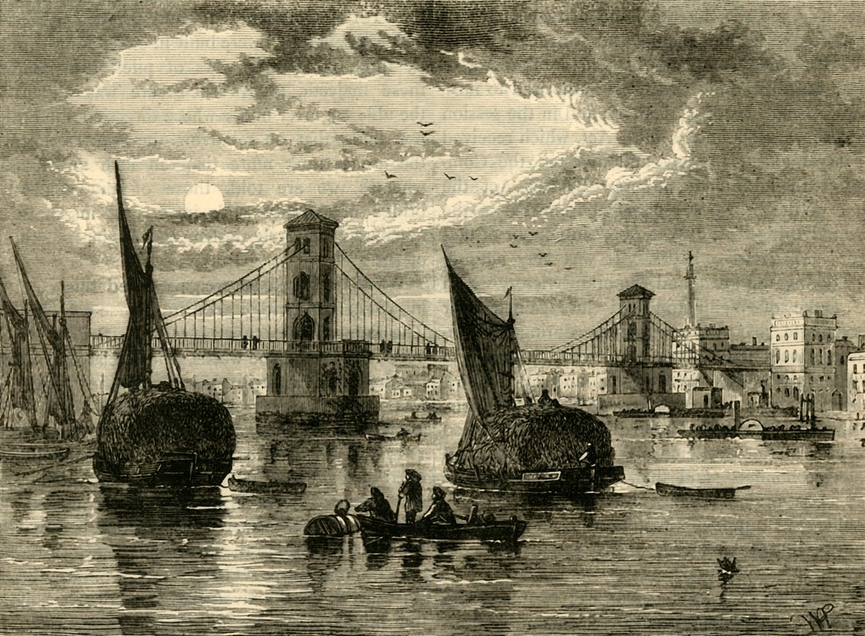 Pont suspendu de Hungerford, 1850, 1881 - Unbekannt