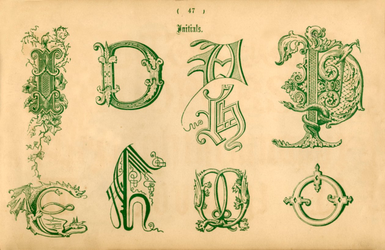 Initiales, 1862 - Unbekannt