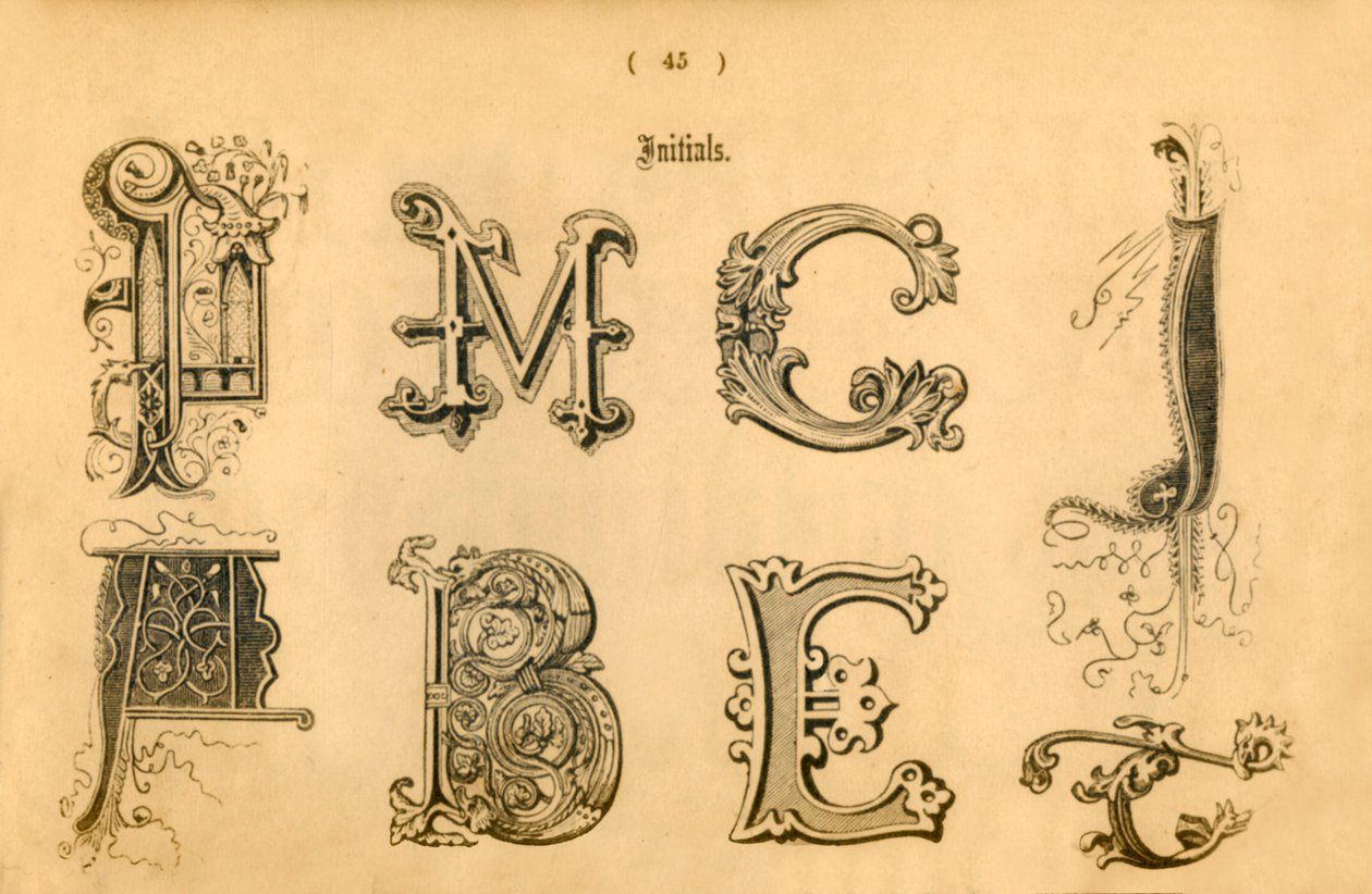 Initiales, 1862 - Unbekannt