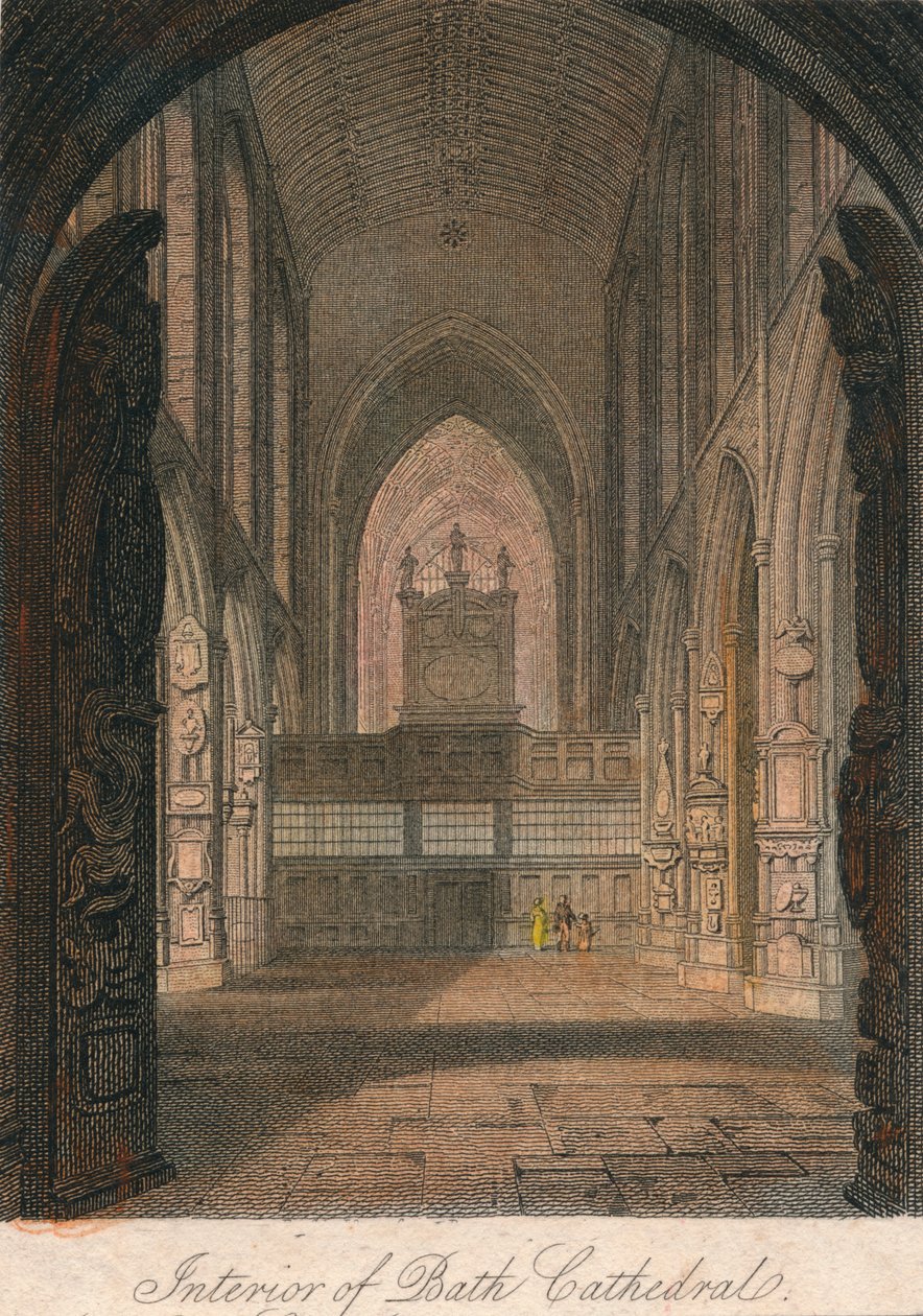Intérieur de la cathédrale de Bath, XIXe siècle - Unbekannt