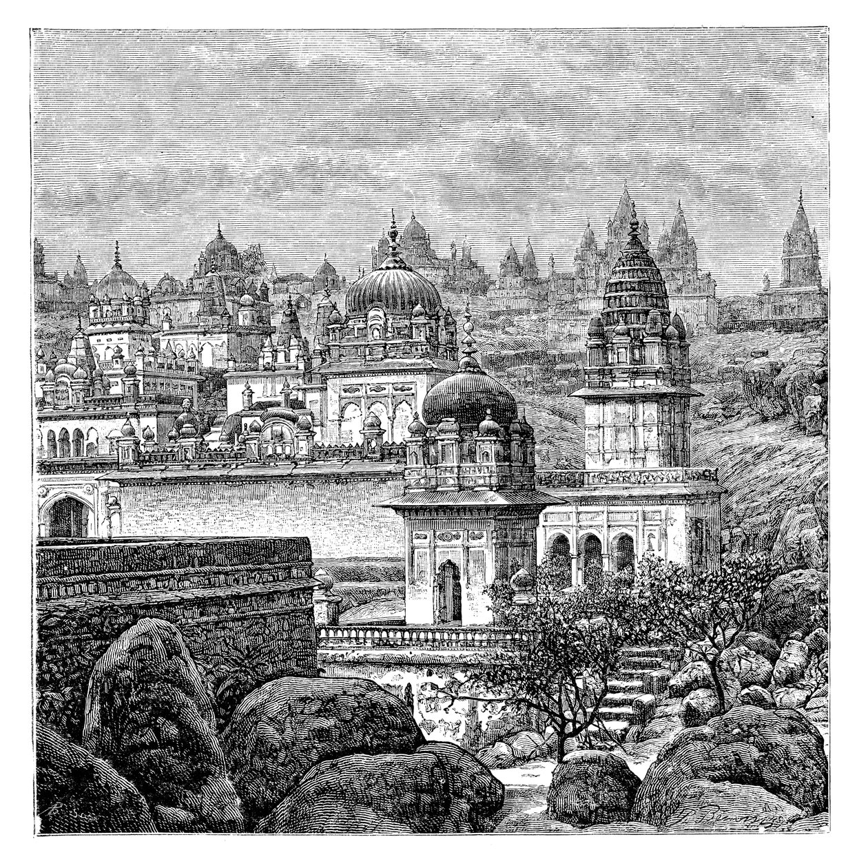 Temples jaïns, Junagadh, Gujarat, Inde, 1895 - Unbekannt