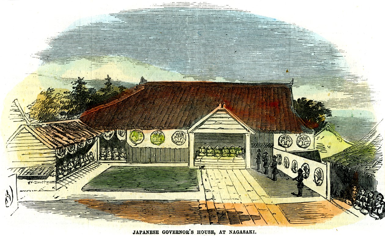 Maison du gouverneur japonais, à Nagasaki, Japon, 1855 - Unbekannt