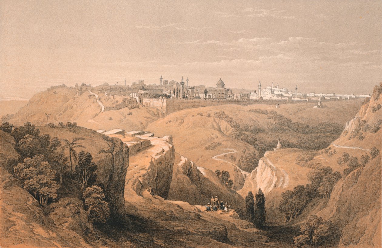 Jérusalem depuis la route menant à Béthanie, 1855 - Unbekannt