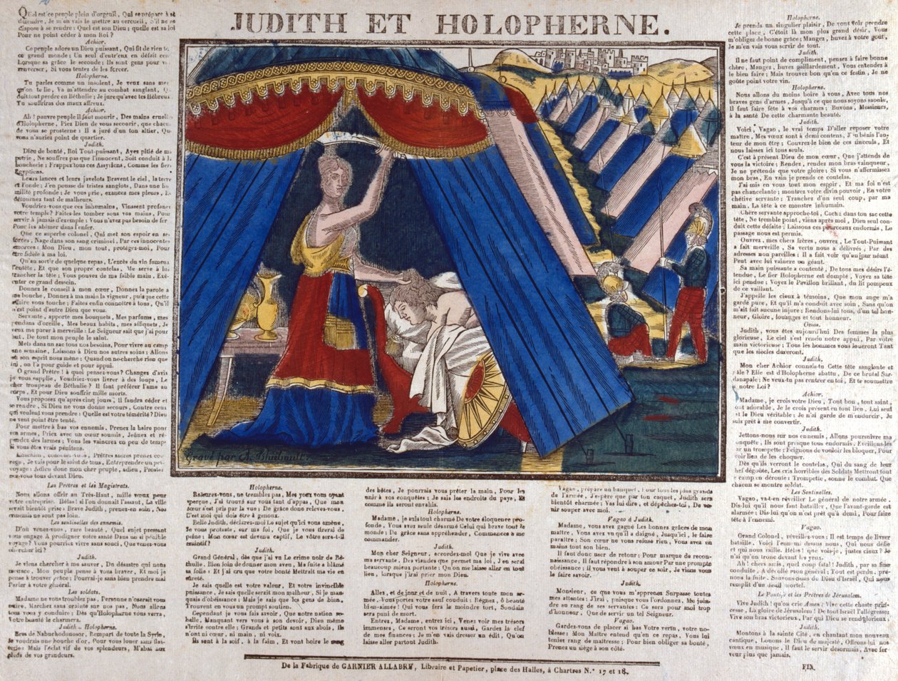 Judith tuant le général assyrien Holopherne, 19e siècle - Unbekannt