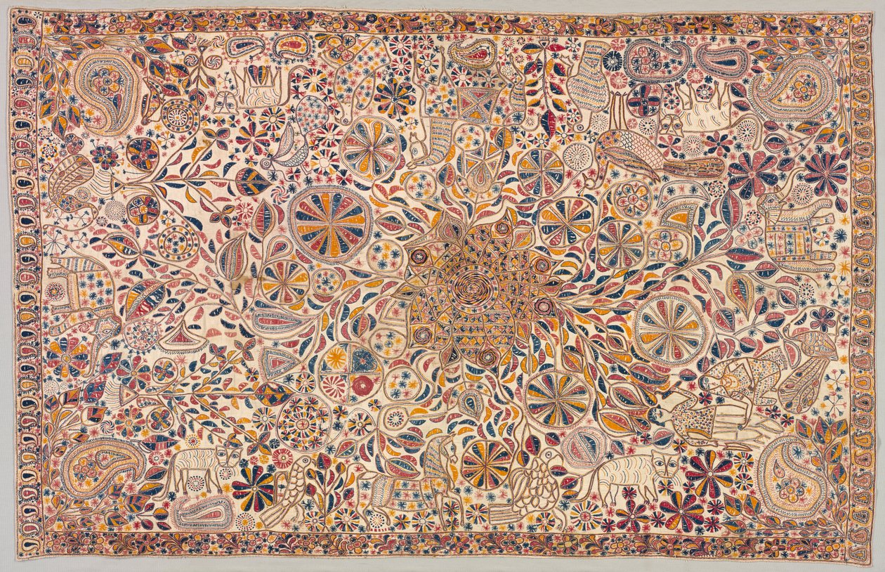 Kantha, couverture cérémoniale, 19e siècle - Unbekannt