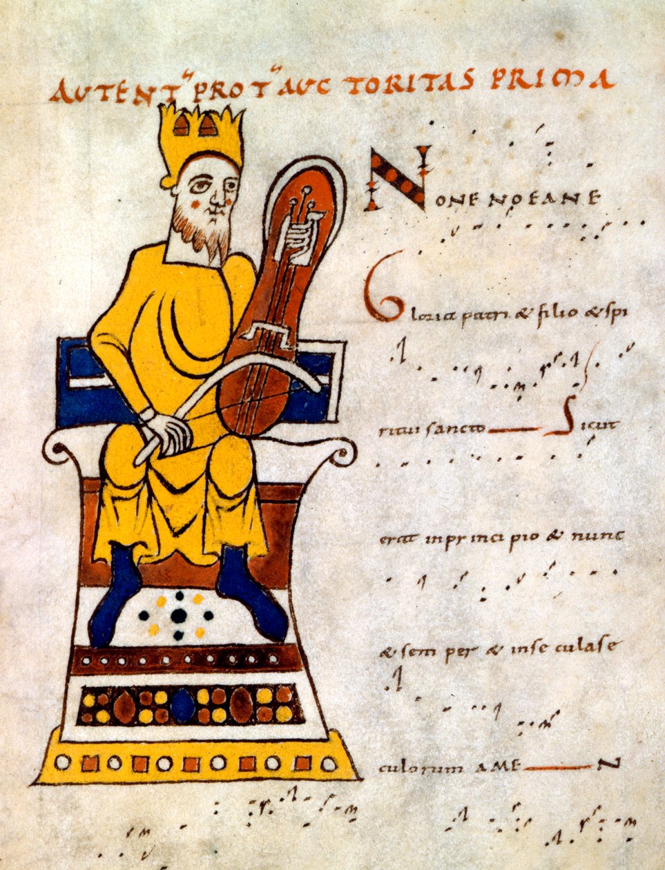 Le roi David jouant de la 