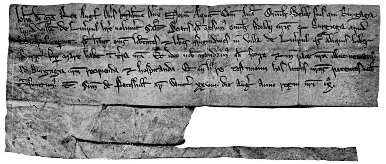 Charte du roi Jean, 1207, 1910 - Unbekannt