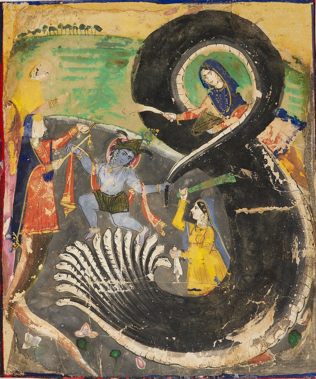 Krishna et le naga Kaliya, 19ème siècle - Unbekannt