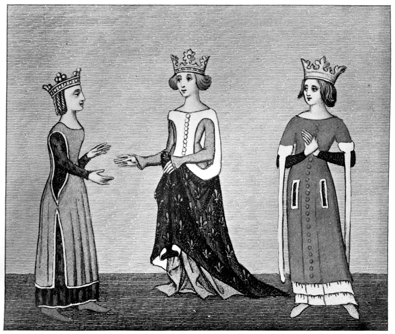 Robe de dame, 14ème siècle - Unbekannt