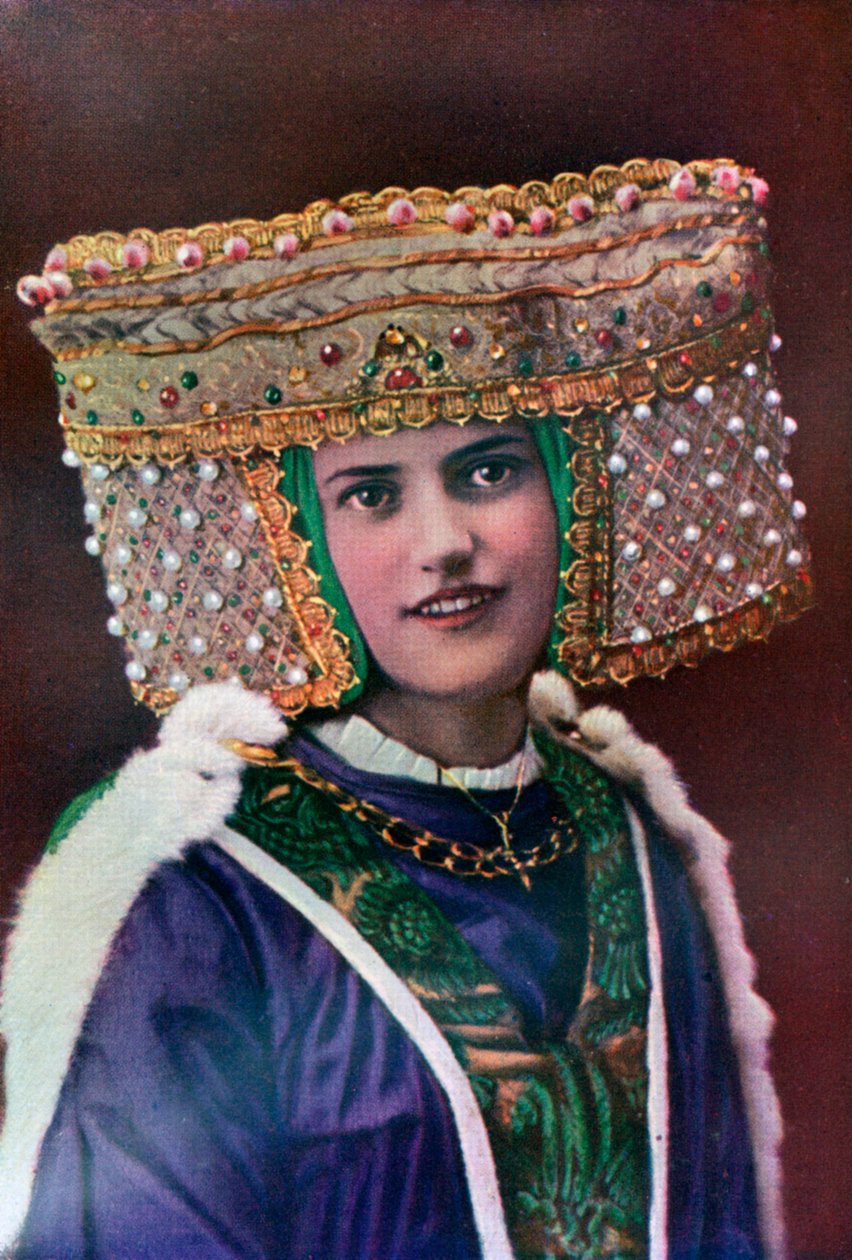 Coiffure de dame, 14e siècle, 1910 - Unbekannt
