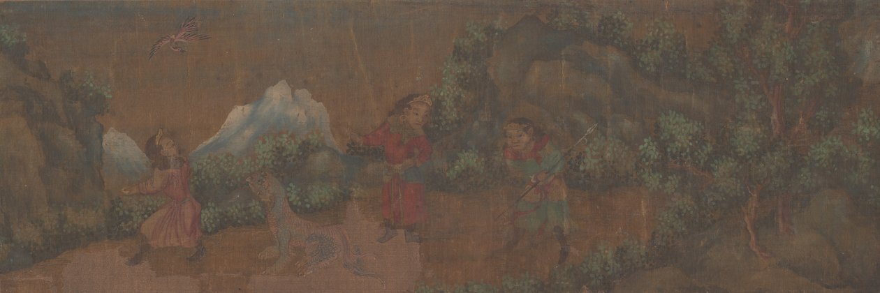 Paysage avec figure dans un cadre boisé - Unbekannt