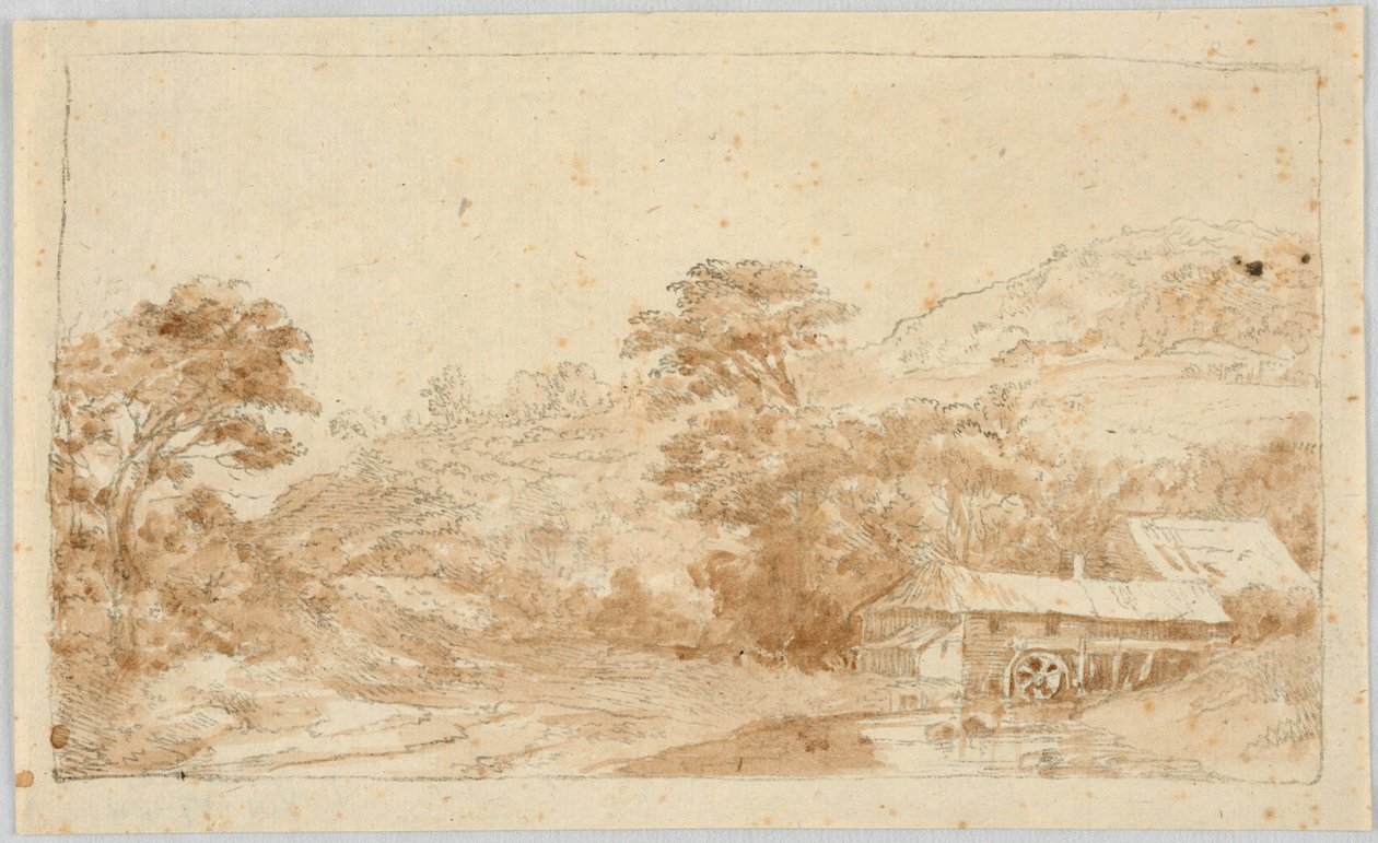 Paysage avec moulin à eau - Unbekannt