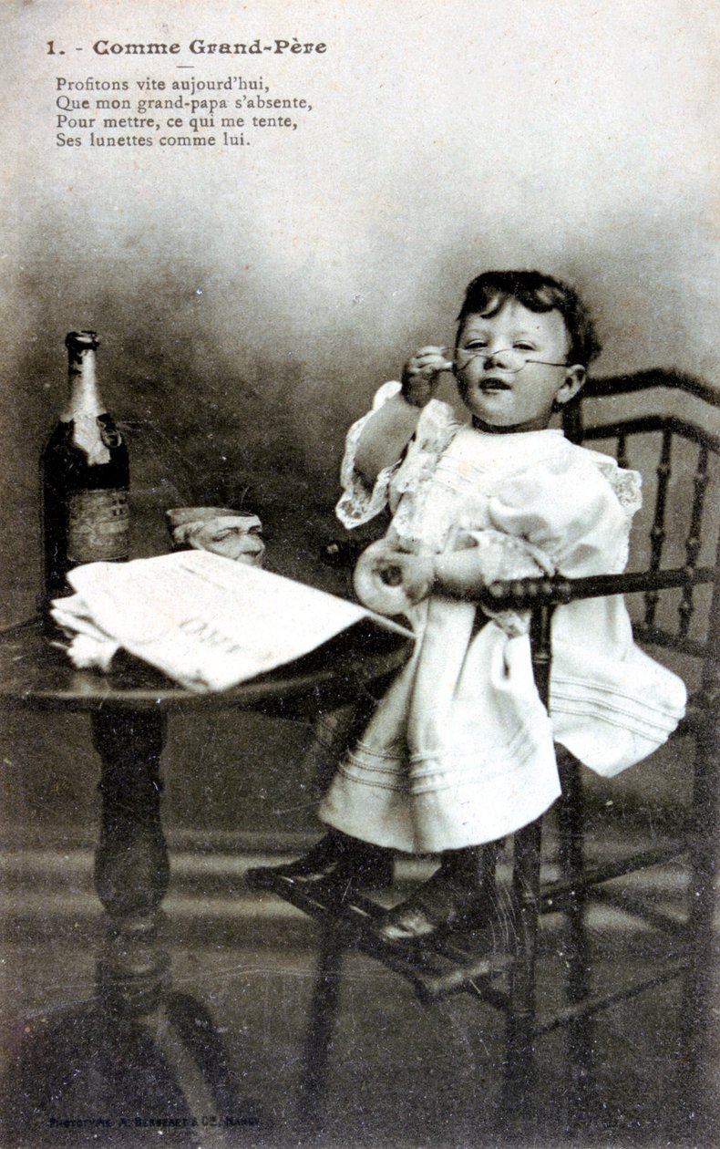 Comme grand-père, carte postale française, vers 1900 - Unbekannt