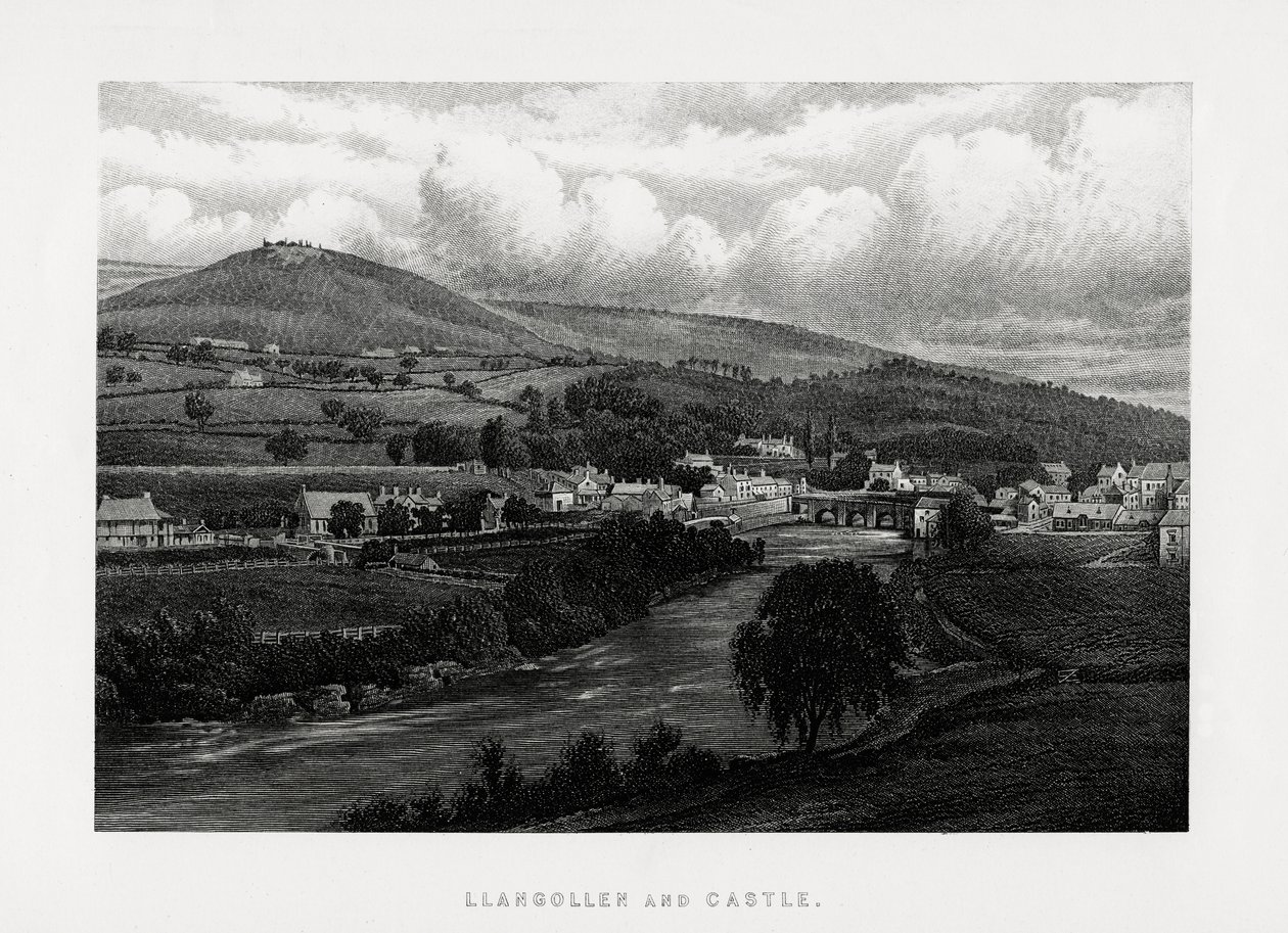 Llangollen et château, Denbighshire, nord du Pays de Galles, 1896 - Unbekannt