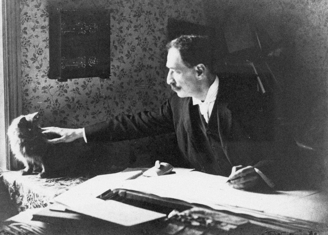 Louis Wain à sa table de dessin, années 1890 - Unbekannt