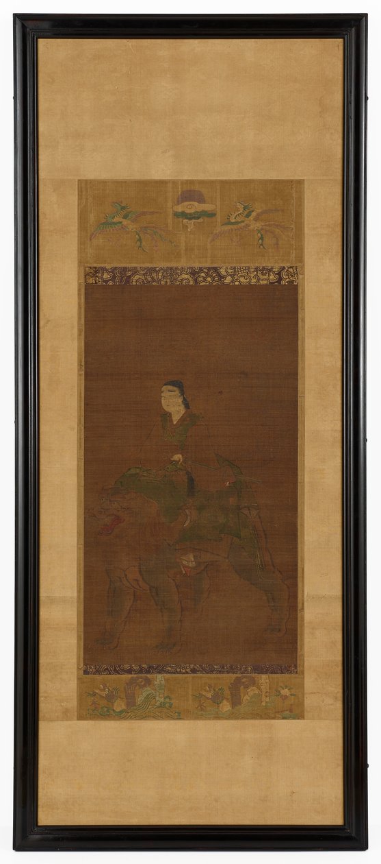 Manjushri chevauchant un lion, période Muromachi, 1392-1568 - Unbekannt
