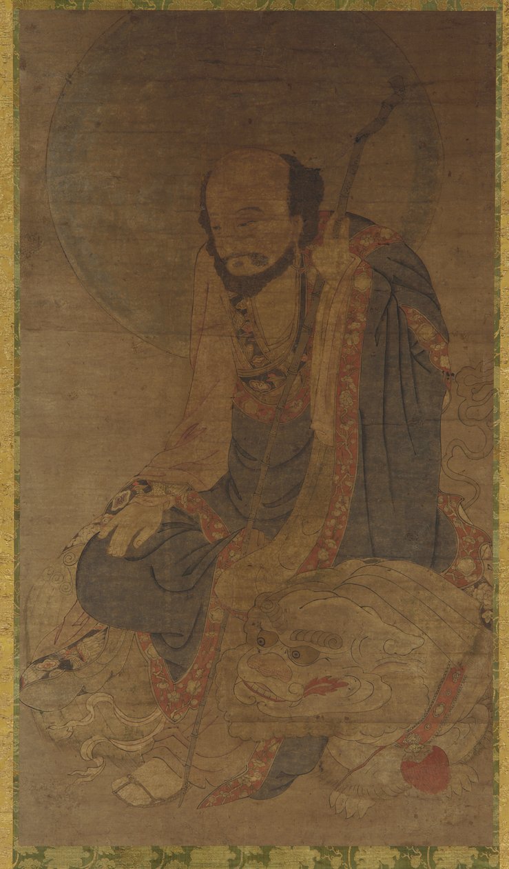 Manjusri et son lion, dynastie Ming, 1368-1644 - Unbekannt