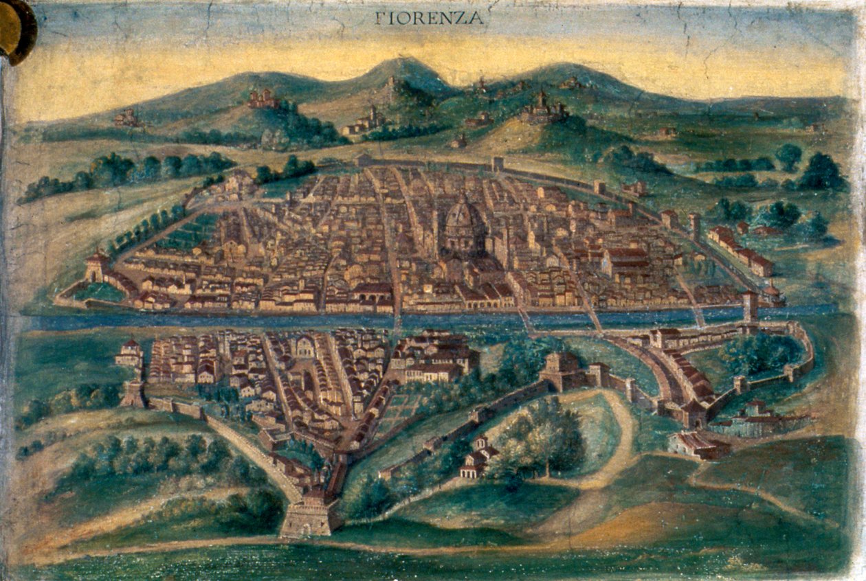 Carte de Florence, 15e siècle - Unbekannt