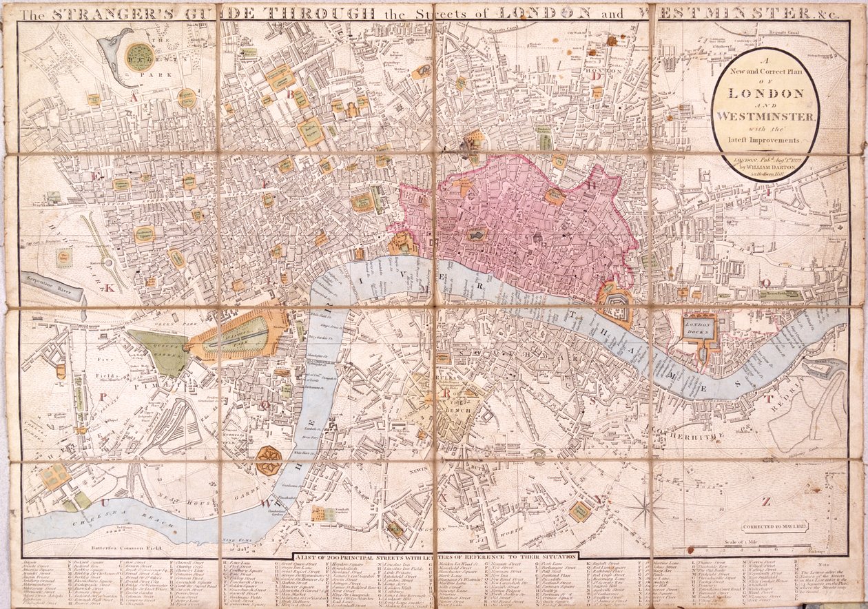Carte de Londres, 1823 - Unbekannt